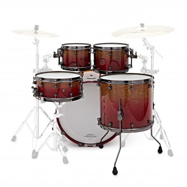 Pearl Masterworks 22" 5pc Shell Pack, Red Fade over Eucalyptus