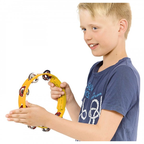 Nino by Meinl 8" ABS Tambourine, 1 row, Yellow