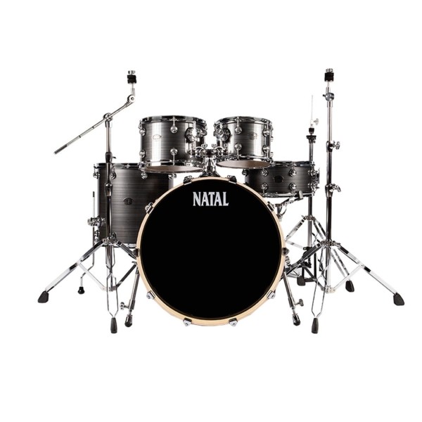 Natal Arcadia Poplar 5pc 22" Drum Kit w/Cymbals, Grey Strata