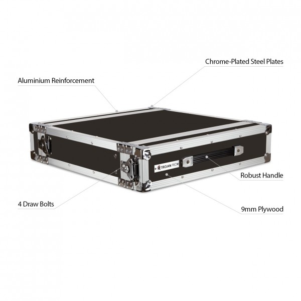 Trojan Pro 2U Heavy-Duty Rack Flight Case