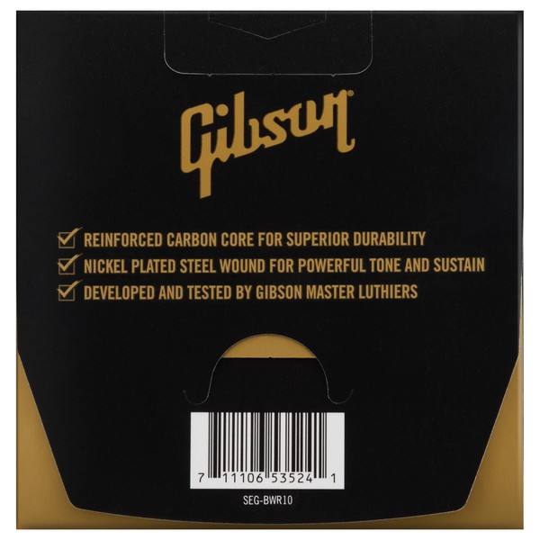 Gibson Brite Wire Reinforced Guitar Strings, Light 10-46