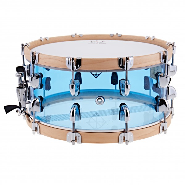 Dixon Drums 14" x 6.5" Cornerstone Blue Acrylic w/Maple Hoops