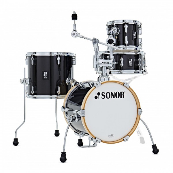 Sonor AQX 14" Micro Shell Pack w/Free Throne, Black Midnight Sparkle