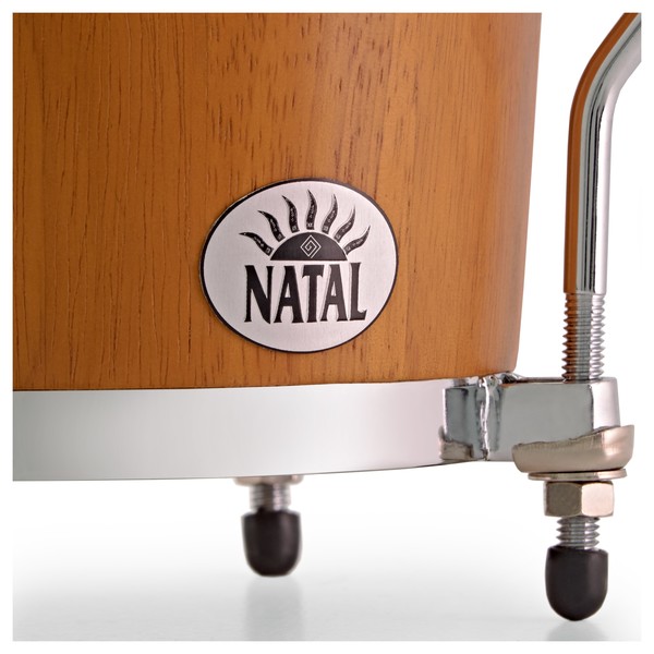 Natal Fuego Natural Wood Bongos, Chrome Hardware, Matt Honey