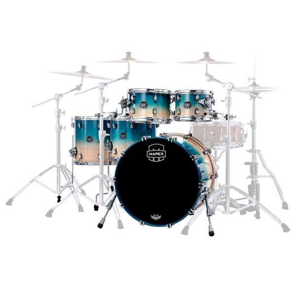 Mapex Saturn 22" 5pc Shell Pack, Aqua Fade