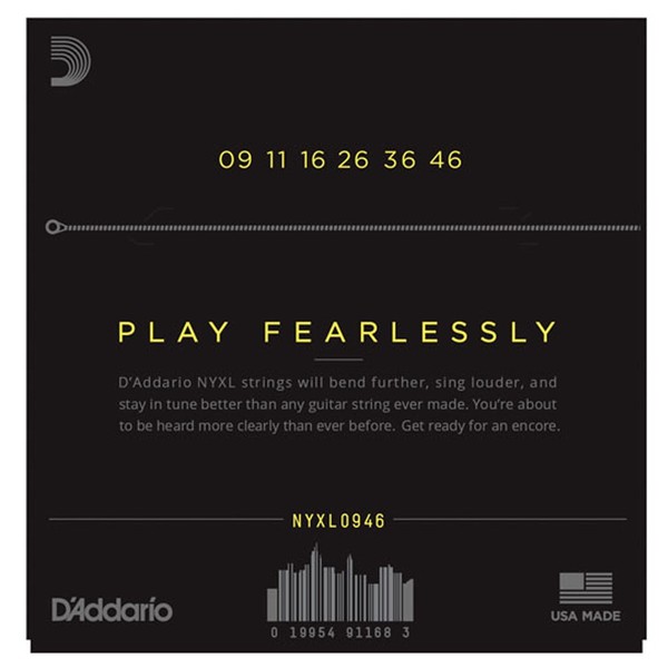 DAddario NYXL0946 Nickel Wound, Super Light Top/Regular Bottom, 09-46