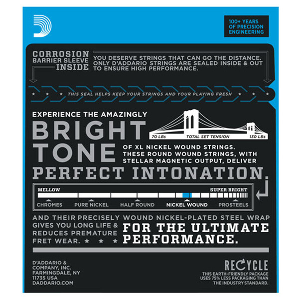 D'Addario EXL110 Electric Guitar Strings, Regular Light 10-46