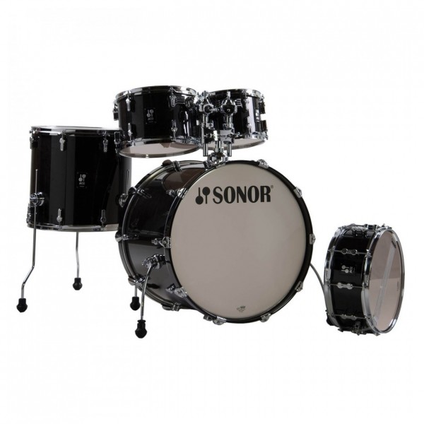Sonor AQ2 20" 5pc Drum Kit With Free Hardware, Transparent Black