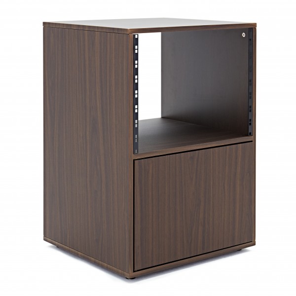 Studio Rack Cabinet by Gear4music, Walnut