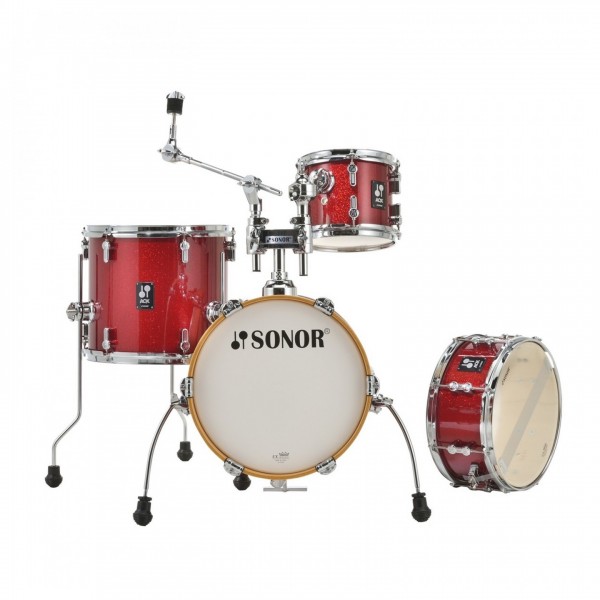 Sonor AQX 14" Micro Shell Pack w/Free Throne, Red Moon Sparkle
