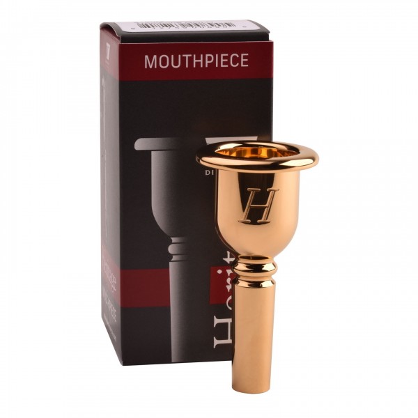 Denis Wick Heritage Bass Trombone Mouthpiece, Gold Plate, 2AL