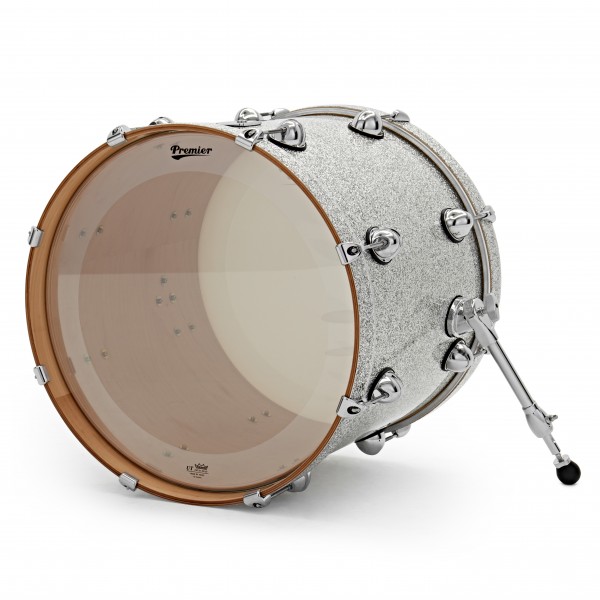 Premier Genista Maple 20" x 16" Bass Drum, Silver Sparkle