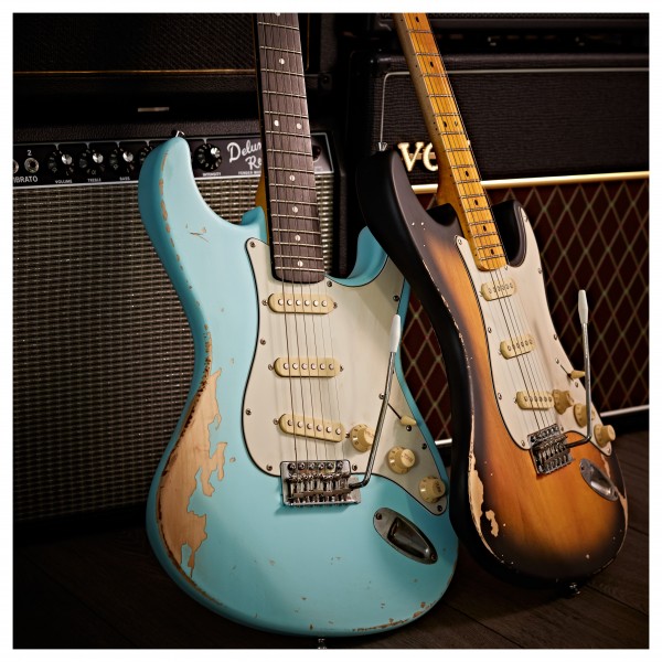 LA Legacy Guitar by Gear4music, Lagoon Blue