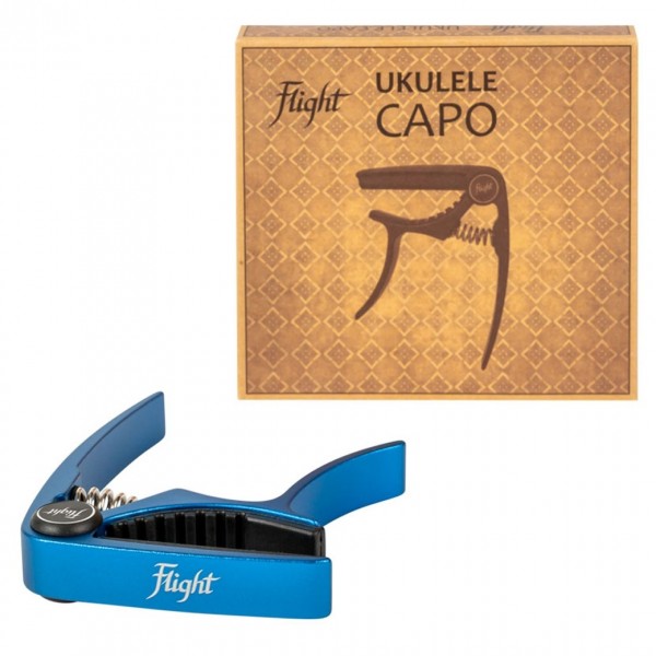 Flight Aluminium Ukulele Capo, Blue