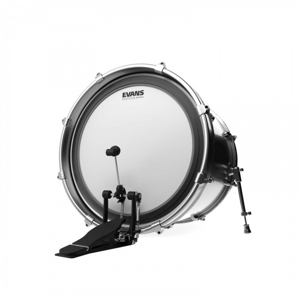 Evans EMAD Coated White Bass Drum Head, 18"
