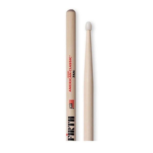 Vic Firth 7AN Nylon Tip Hickory Drumsticks, 8 Pair Value