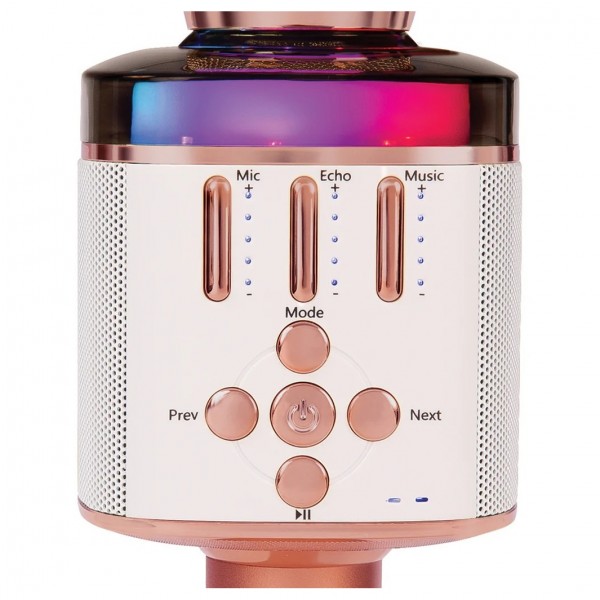 Easy Karaoke Bluetooth Karaoke Microphone, Rose Gold