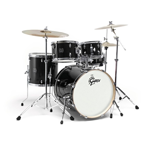 Gretsch Energy 20" Drum Kit w/ Hardware & Paiste 101 Set, Black