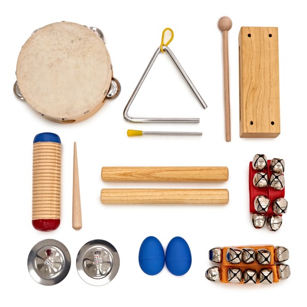 Shake and Jingle 9 Piece Kids Percussion Set by Gear4music