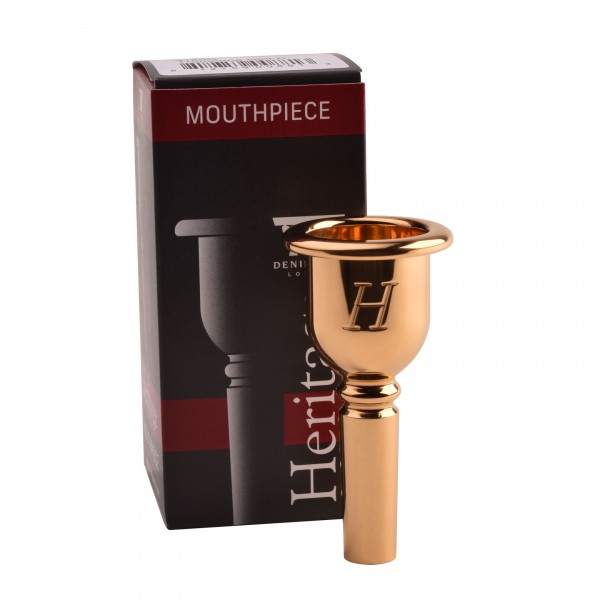 Denis Wick Heritage Bass Trombone Mouthpiece, Gold Plate, 00AL