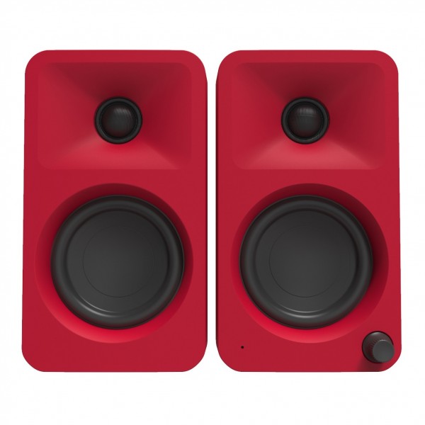 Kanto Ora Powered Reference Desktop Speakers with Bluetooth, Matte Red