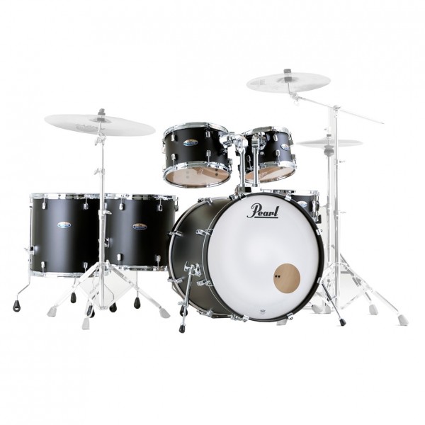 Pearl Decade Maple 22" 6pc Drum Kit w/Hardware, Satin Slate Black