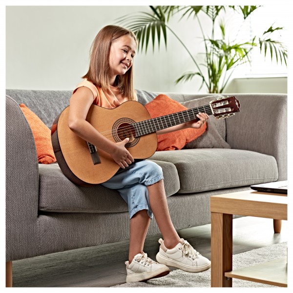 Deluxe Junior 1/2 Classical Guitar, Light Blue, by Gear4music