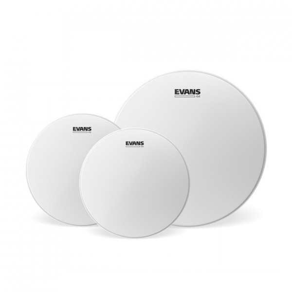 Evans G2 Coated Fusion Tom Pack 10, 12, 14" Heads & EQ PODS Pack