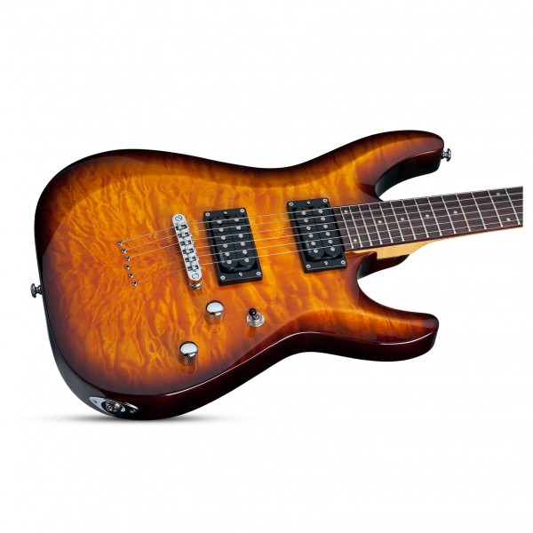 Schecter C-6 Plus Electric Guitar, Vintage Sunburst