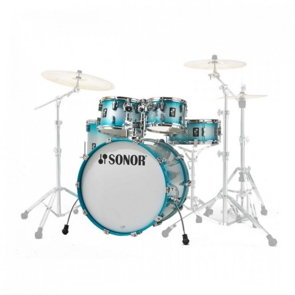 Sonor AQ2 22" 5pc Pro Drum Kit w/Cymbals, Aqua Silver Burst