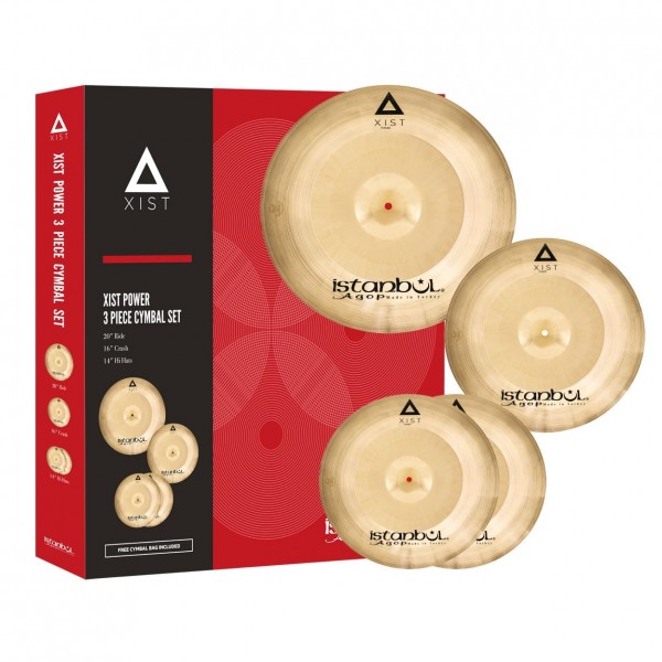 Istanbul Agop Xist Power Cymbal Set (14", 16", 20") with Cymbal Bag