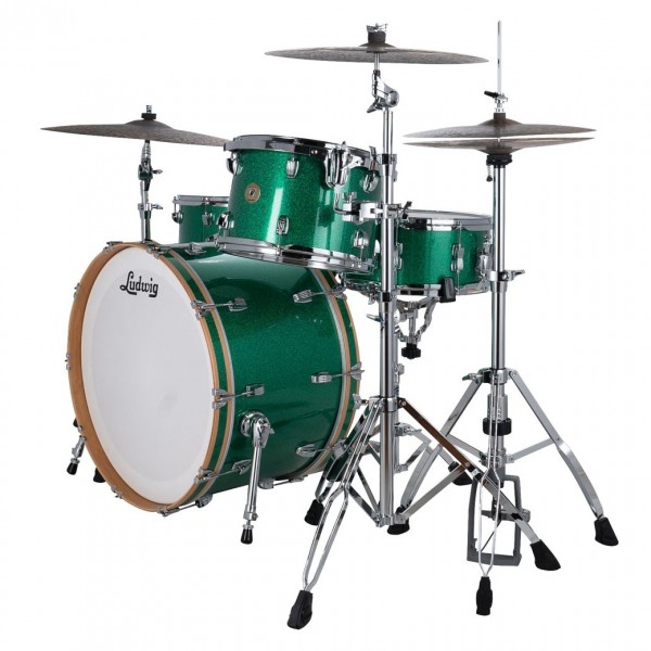 Ludwig Continental 26" 4pc Shell Pack, Green Sparkle