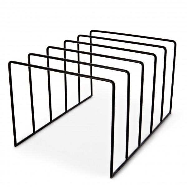 AVCOM Record Storage Rack, Black Square