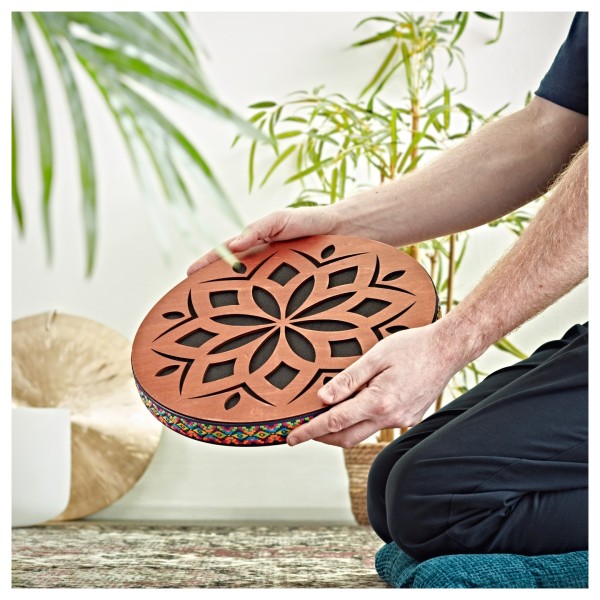 Gear4music Life Stream Drum 12 Inch, Dark Natural