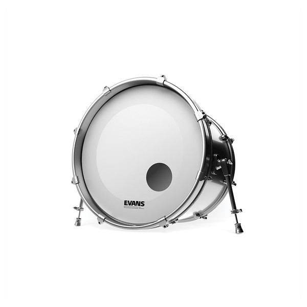 Evans EQ3 Resonant Coated White Bass Drum Head, 22"