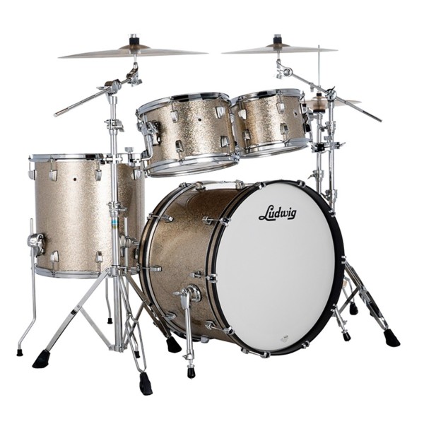 Ludwig Neusonic 22" Mod 2 4pc Shell Pack, Titanium Super Sparkle