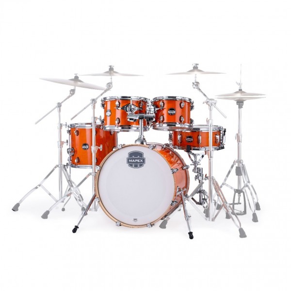 Mapex Mars Maple 20" 5pc Fusion Shell Pack, Glossy Amber