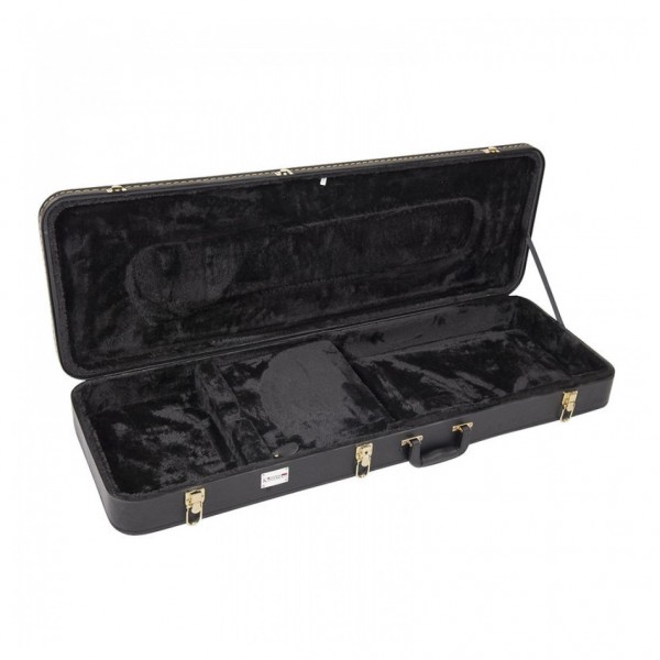Kinsman CSG6 Hardshell Guitar Case, Rectangular, Black