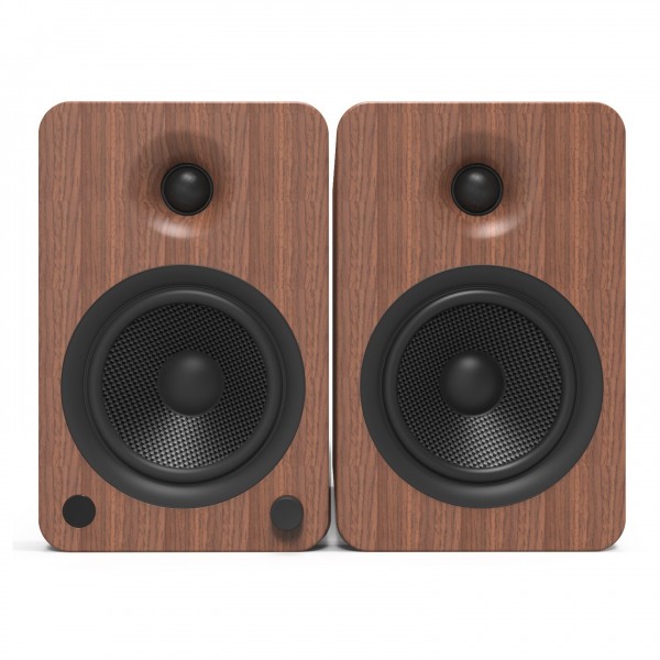 Kanto YU6 Powered Bookshelf Speakers, Walnut