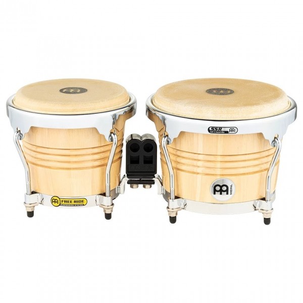 Meinl Percussion Free Ride Designer 6 3/4" & 8" Wood Bongos, Natural