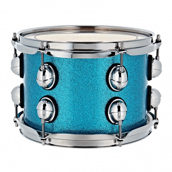 Premier Genista Heritage 10" x 7" Rack Tom, Aqua Sparkle