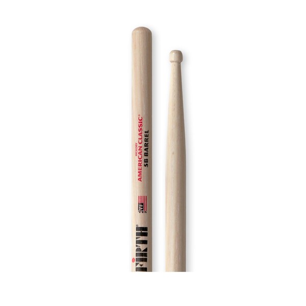 Vic Firth American Classic 5B Hickory Drumsticks, Barrel Tip