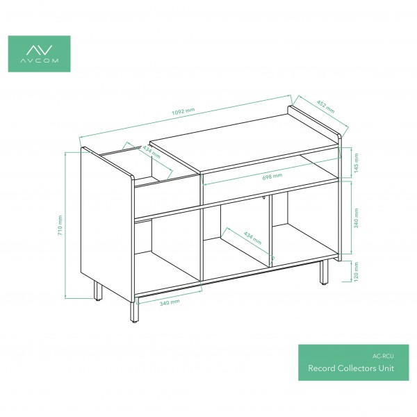 AVCOM Record Collectors Unit, Walnut