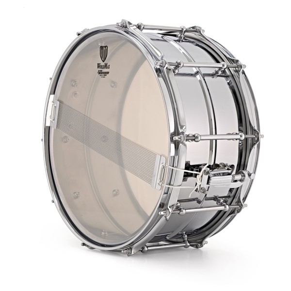 WorldMax 14" x 6.5" Beaded Chrome Over Steel Snare Drum, Chrome HW