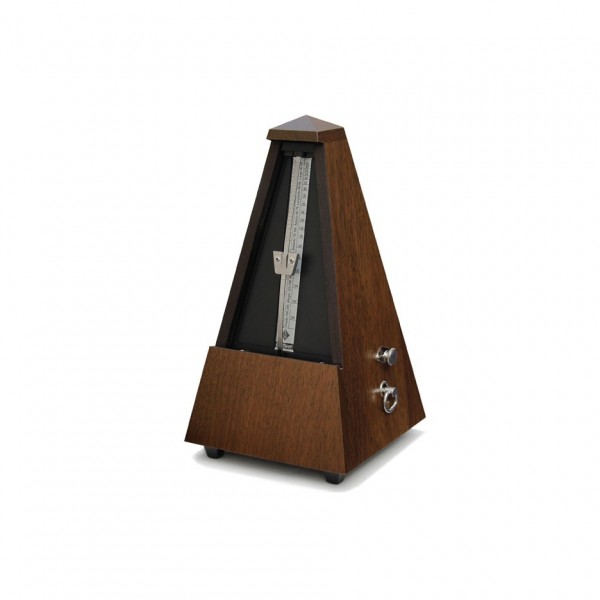 Wittner W814M Traditional Metronome with Bell, Matte Dark Walnut