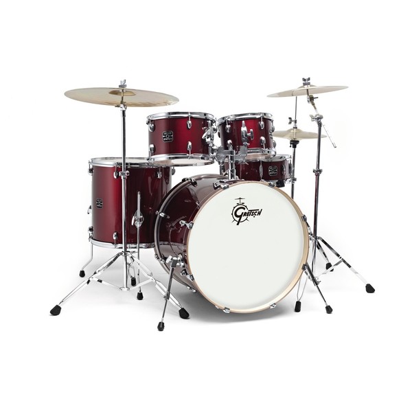 Gretsch Energy 22" Drum Kit w/ Hardware & Paiste 101 Set, Wine Red