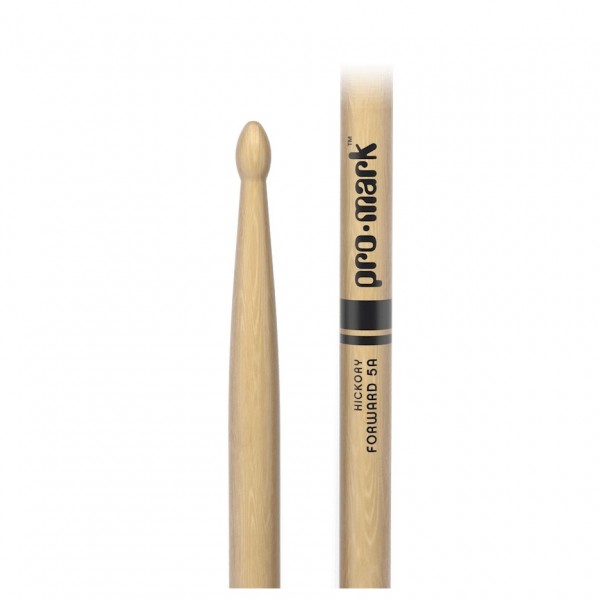 Promark Classic Forward 5A Hickory Drumsticks Oval Wood Tip, 4-Pack