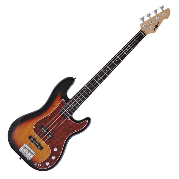 LA Select Bass Guitar Sunburst, 15W Bass Amp Pack