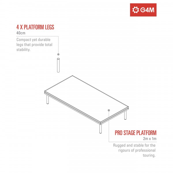 G4M Pro Stage 2m x 1m, 40cm