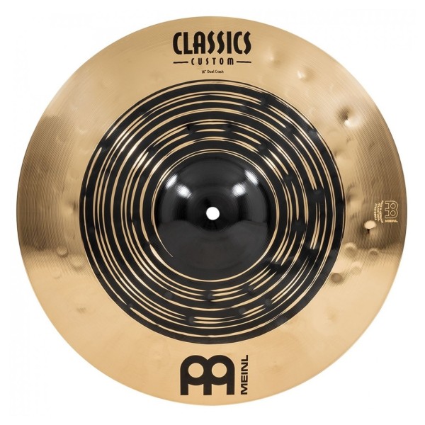 Meinl Classics Custom Dual 16" Crash Cymbal & Gear4music Boom Arm Stand, Black
